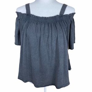 Free People We The Free Burnout Cold Shoulder T-shirt Top